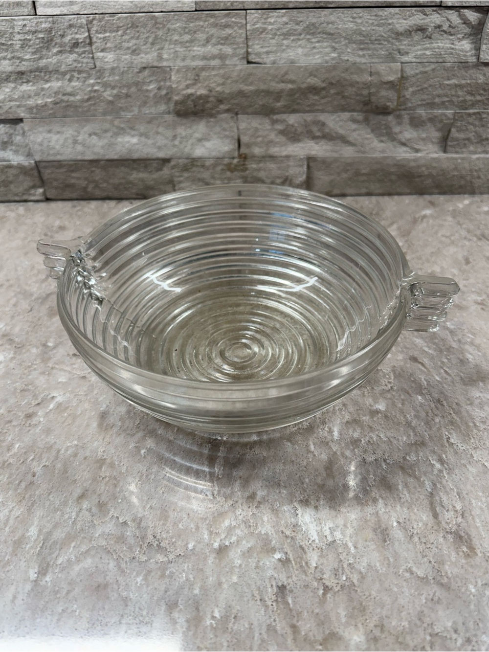 1 Anchor Hocking MANHATTAN 4.5" Double Handled Berry Bowl Depression Glass